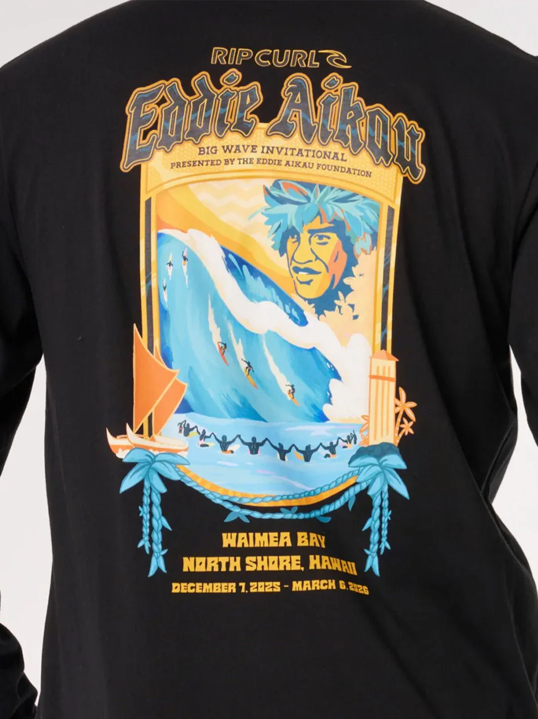 Eddie Would Go Poster Art Long Sleeve - Image 3
