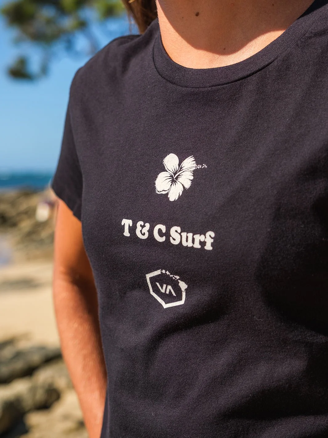 T&C Surf x RVCA Photo Stacked HI Tee - Image 4