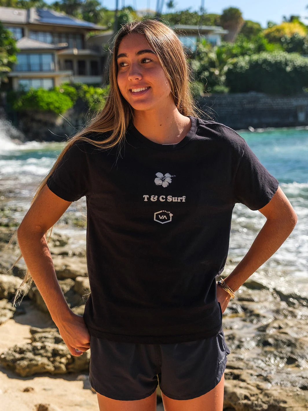 T&C Surf x RVCA Photo Stacked HI Tee - Image 5