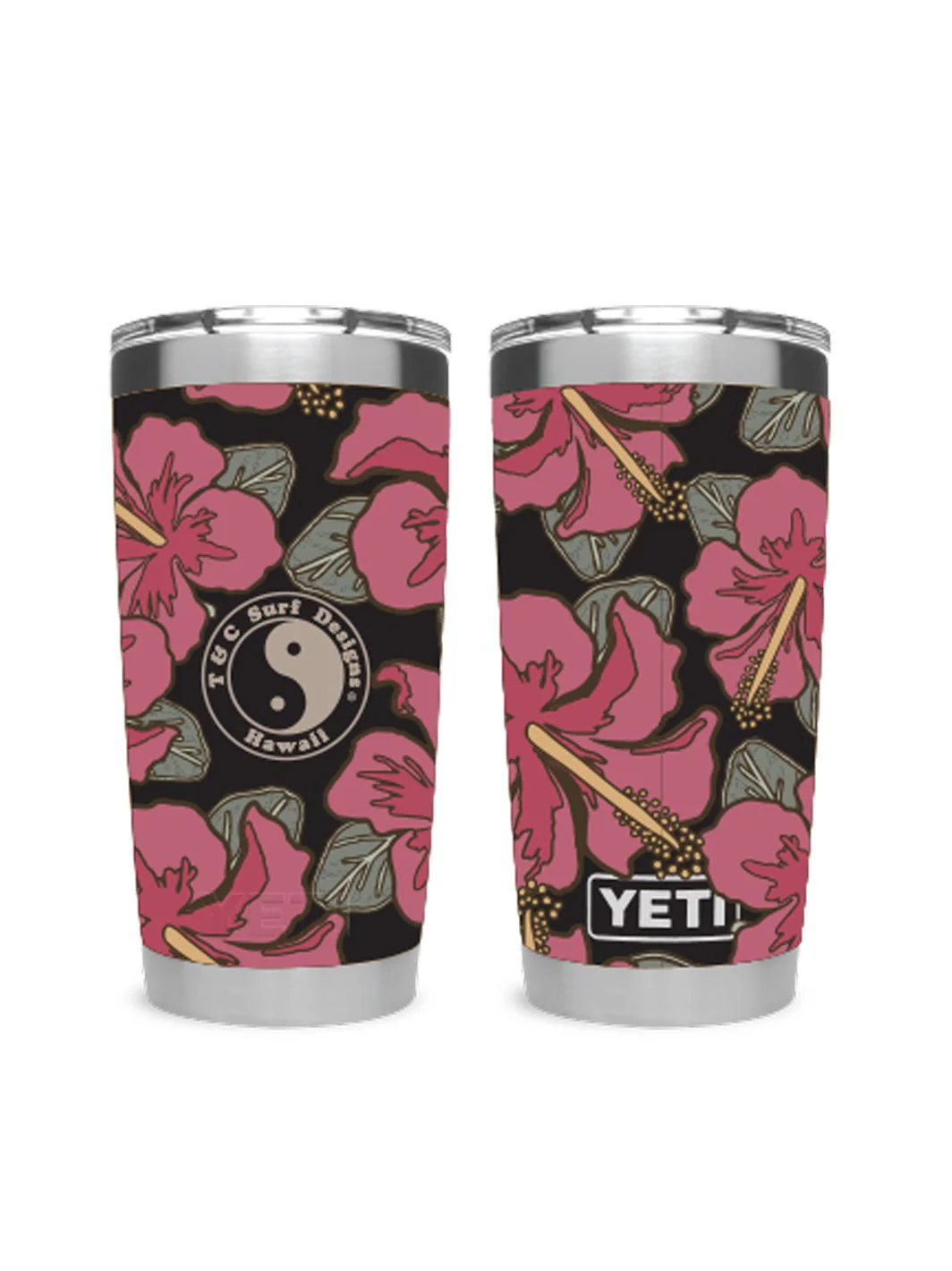 T&C Surf 20 oz Dark Floral Tumbler Yeti