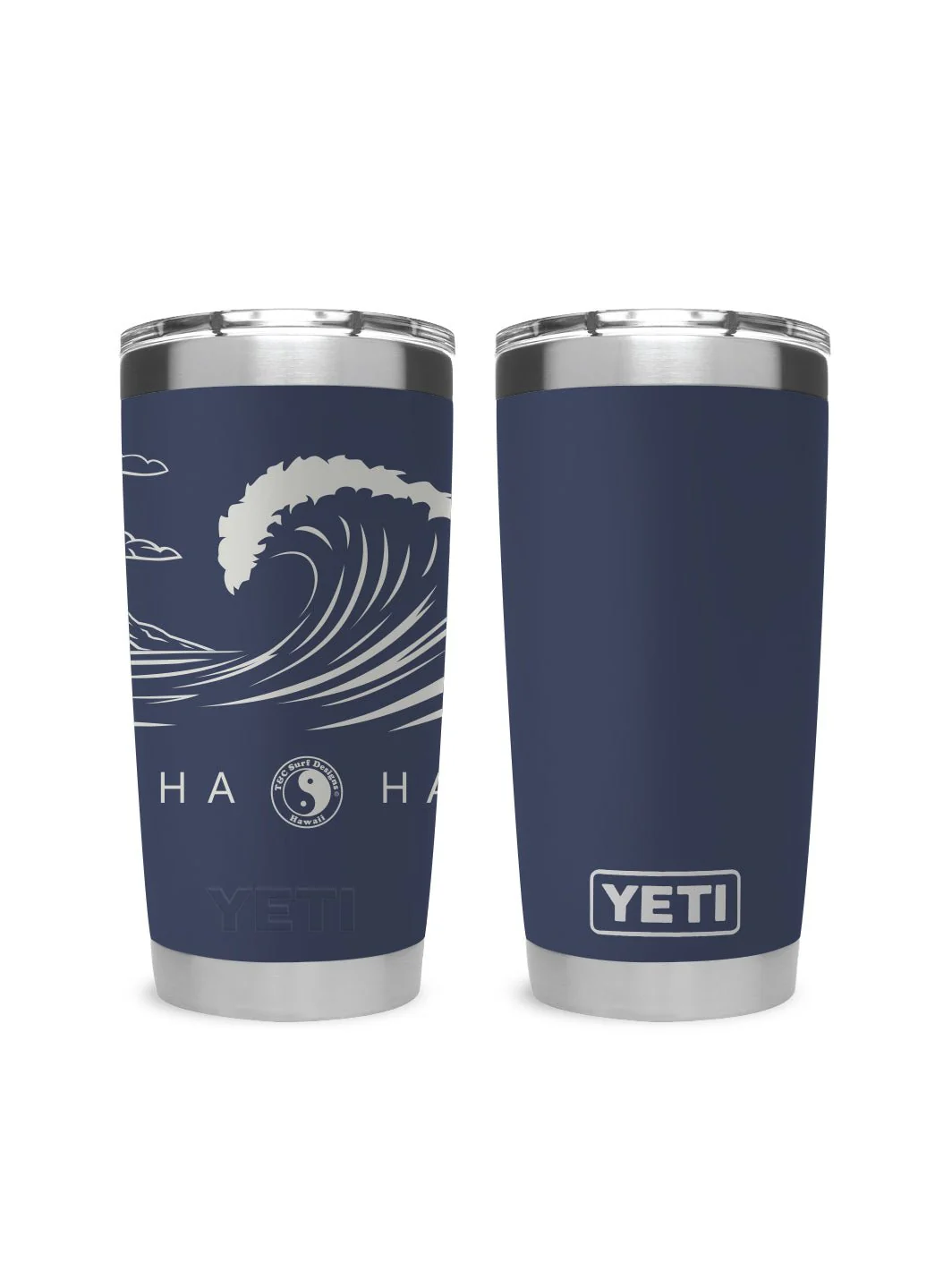 T&C Surf 20 oz Graphic Diamond Head Wave Tumbler Yeti - Image 4
