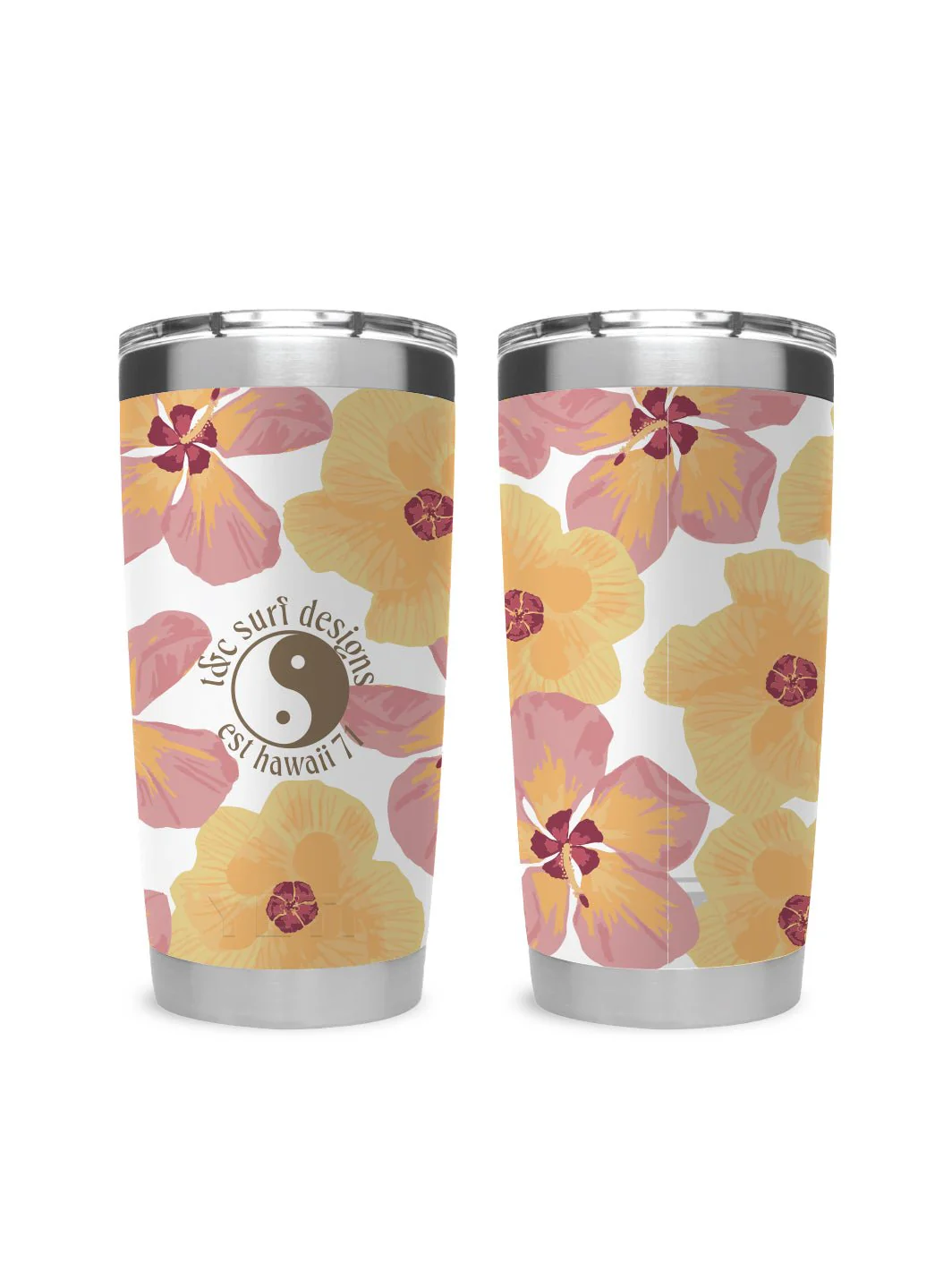 T&C Surf 20 oz Watercolor Hau Tumbler Yeti - Image 4