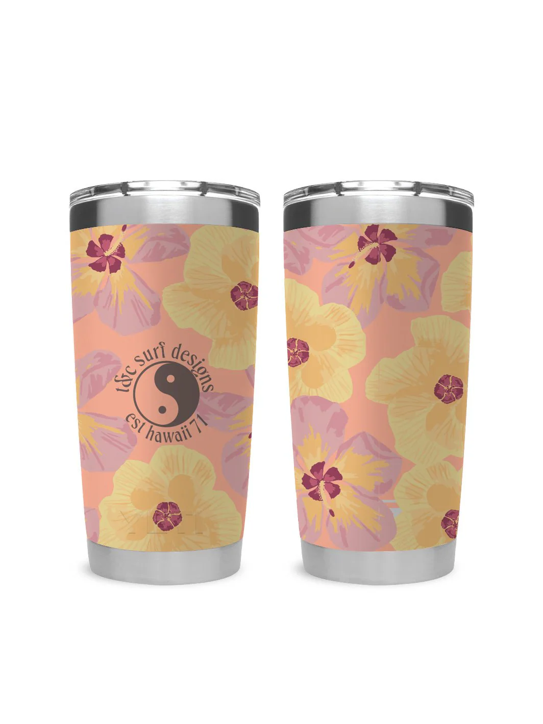 T&C Surf 20 oz Watercolor Hau Tumbler Yeti - Image 5