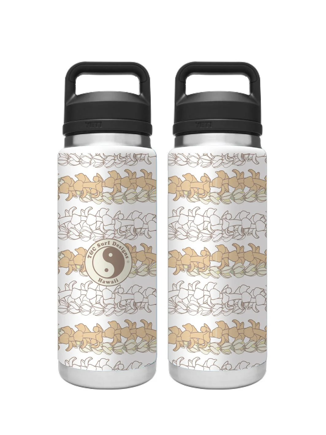 T&C Surf 26 oz Lei Twist Rambler Yeti Bottle with Chug Cap