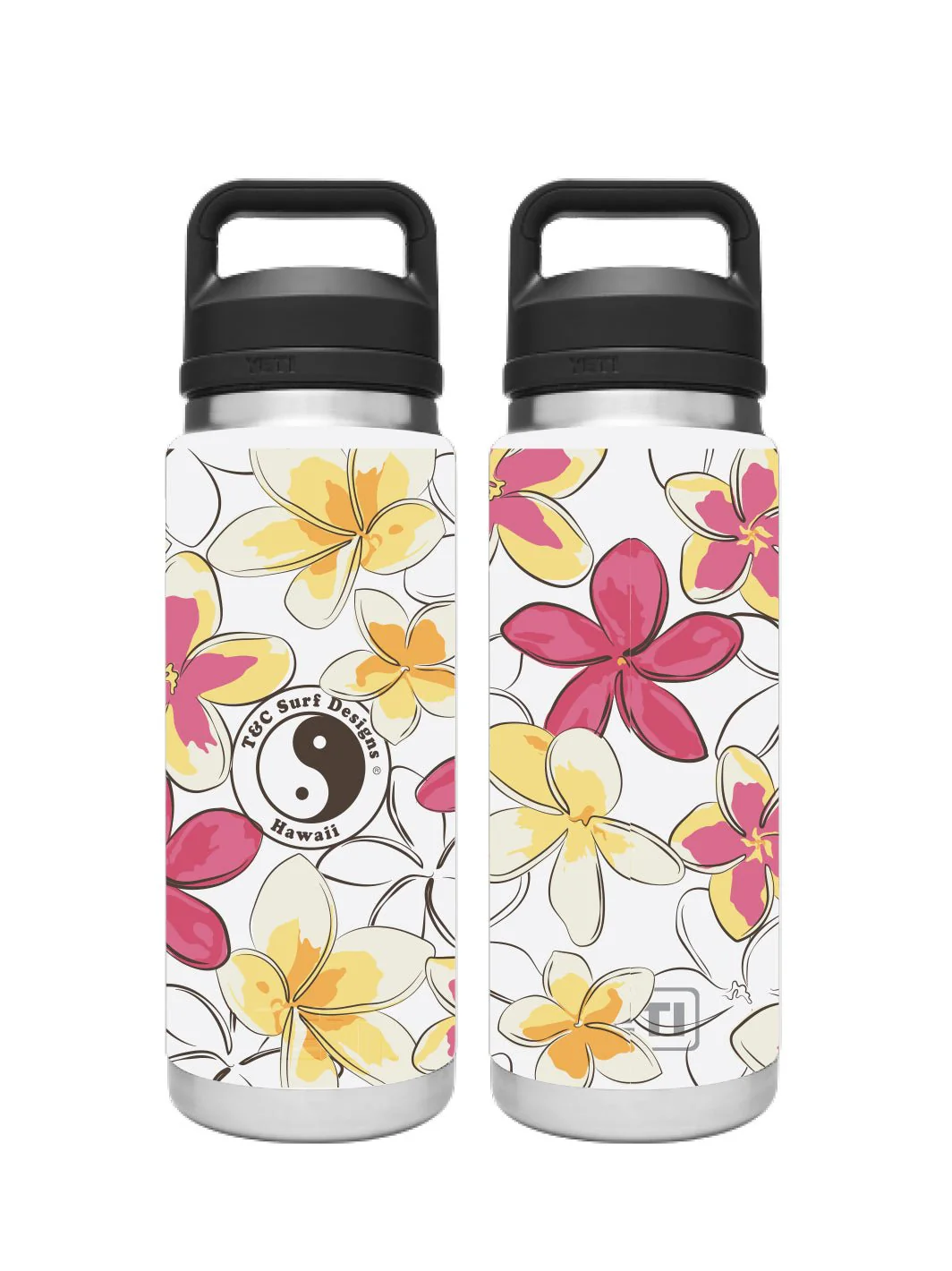 T&C Surf 26 oz Pua Melia Rambler Yeti Bottle with Chug Cap - Image 3