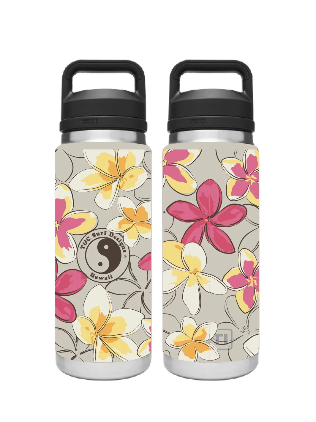 T&C Surf 26 oz Pua Melia Rambler Yeti Bottle with Chug Cap - Image 4