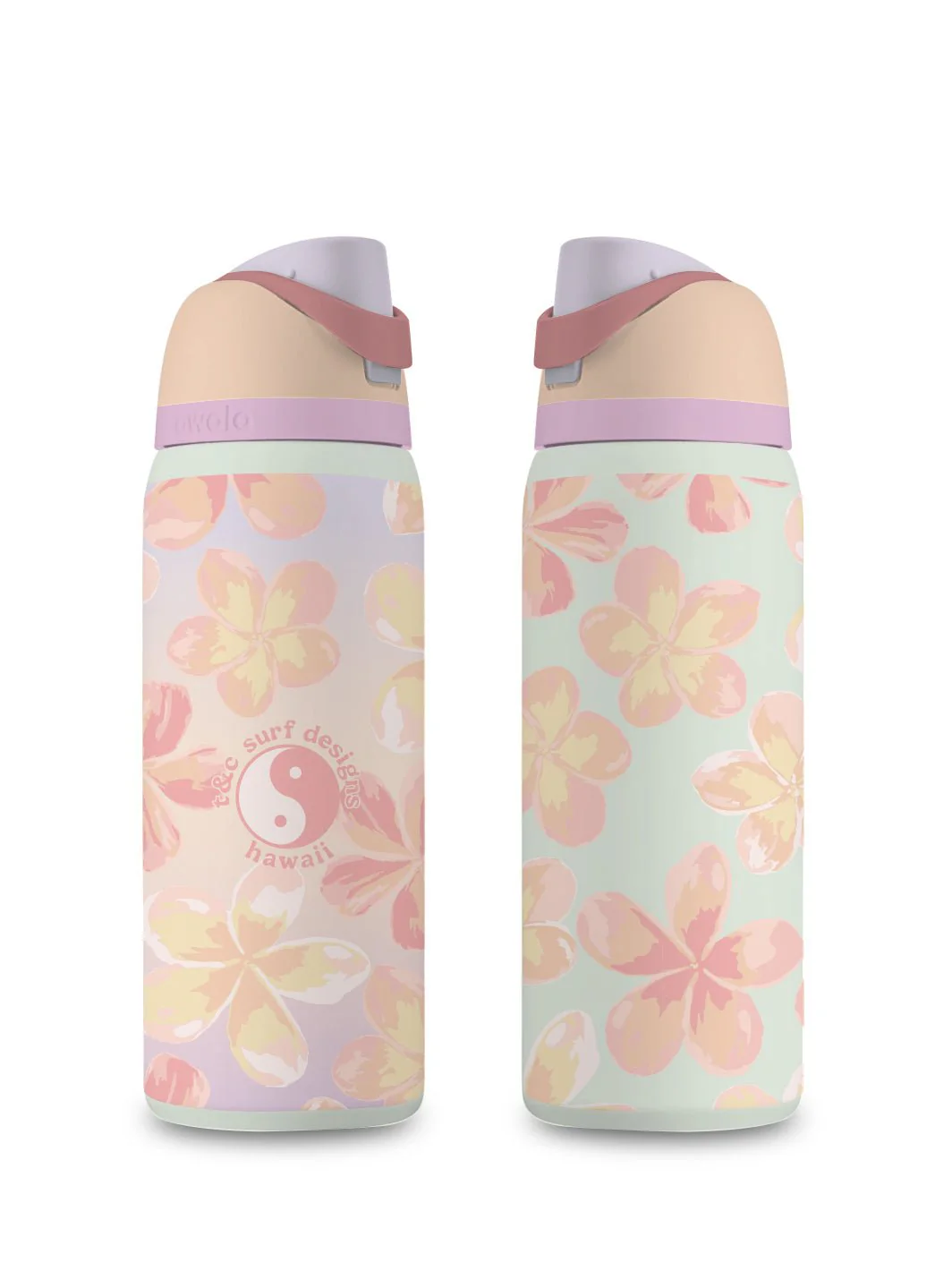T&C Surf 32 oz Watercolor Pua Melia Owala - Image 3