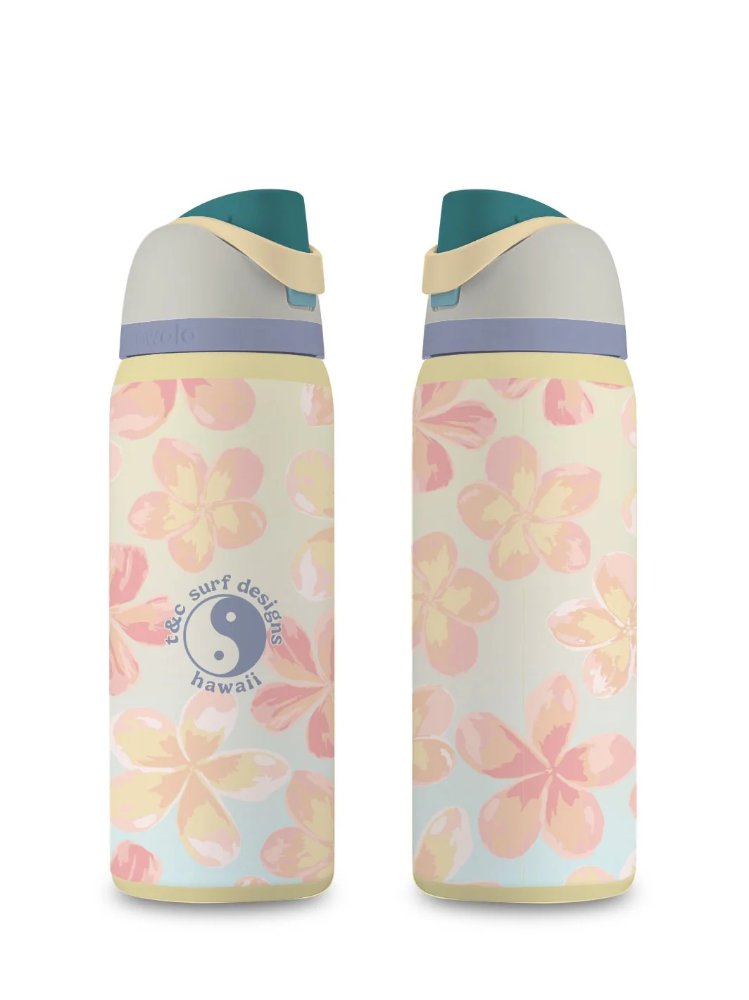 T&C Surf 32 oz Watercolor Pua Melia Owala - Image 4