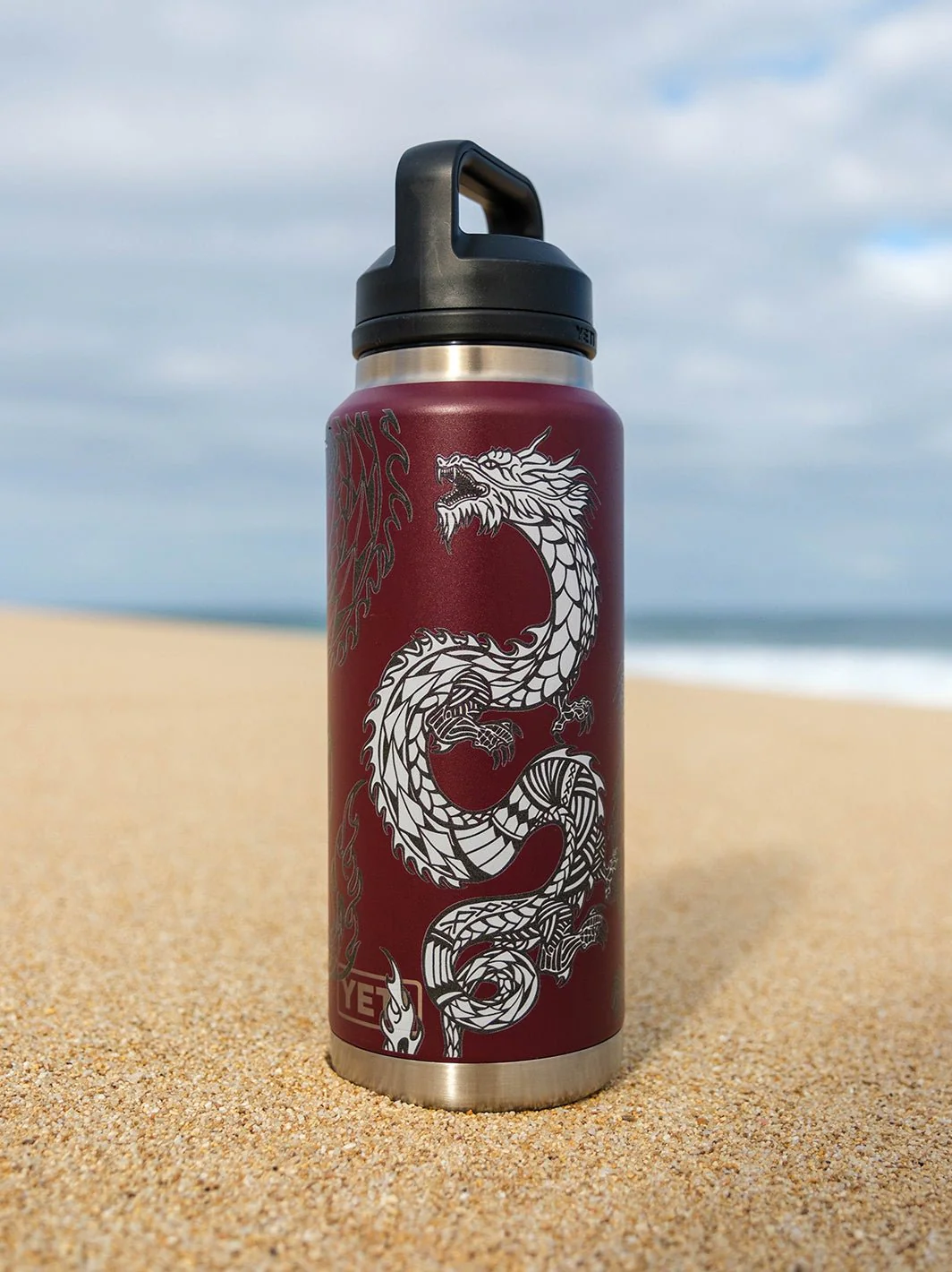 T&C Surf 36 oz Dragon Island Rambler Yeti Bottle with Chug Cap - Image 3