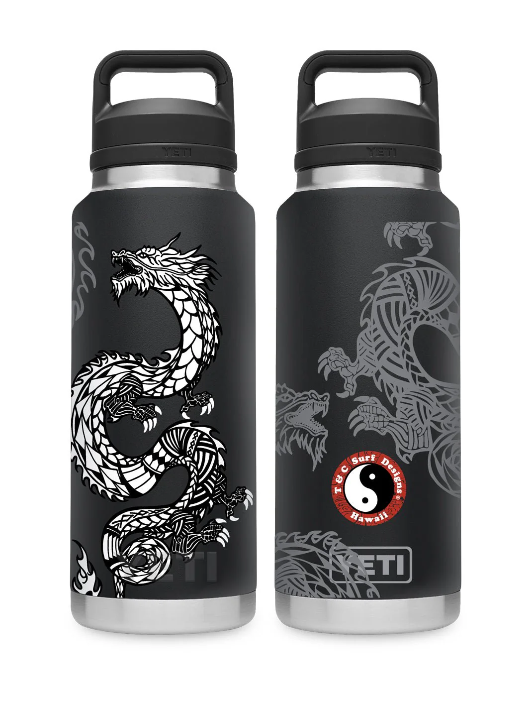 T&C Surf 36 oz Dragon Island Rambler Yeti Bottle with Chug Cap - Image 5
