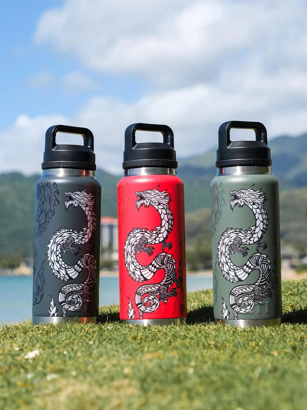 T&C Surf 36 oz Dragon Island Rambler Yeti Bottle with Chug Cap - Image 6