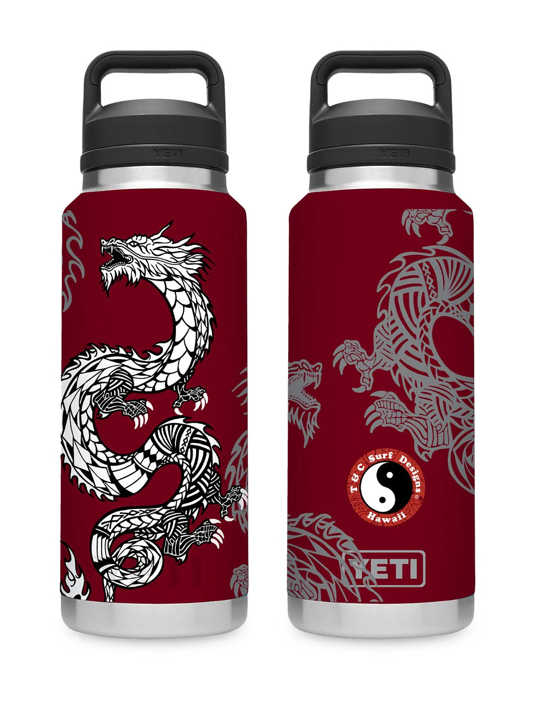 T&C Surf 36 oz Dragon Island Rambler Yeti Bottle with Chug Cap - Image 7