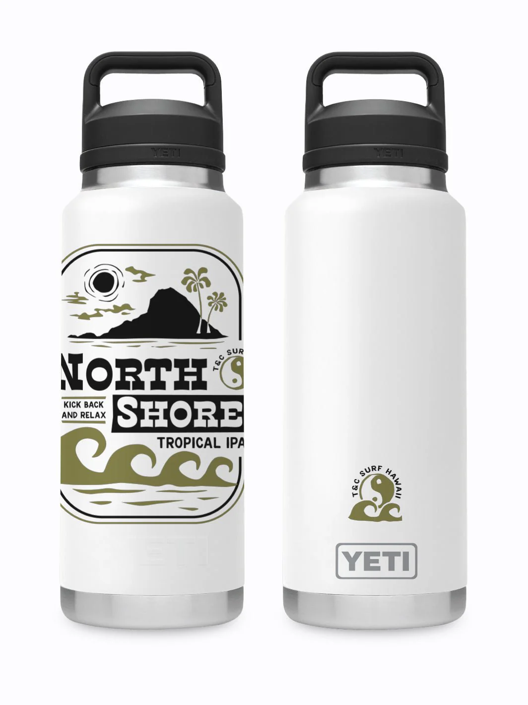 T&C Surf 36 oz Tropical IPA Rambler Yeti Bottle with Chug Cap
