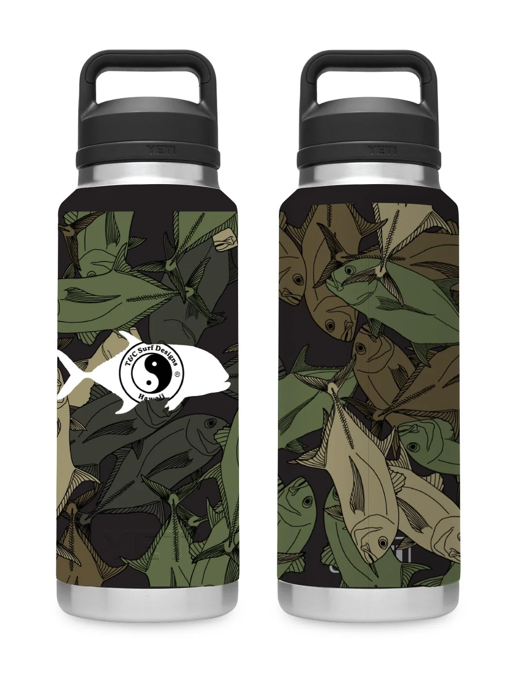 T&C Surf 36 oz Ulua Sea Camo Rambler Yeti Bottle with Chug Cap - Image 4