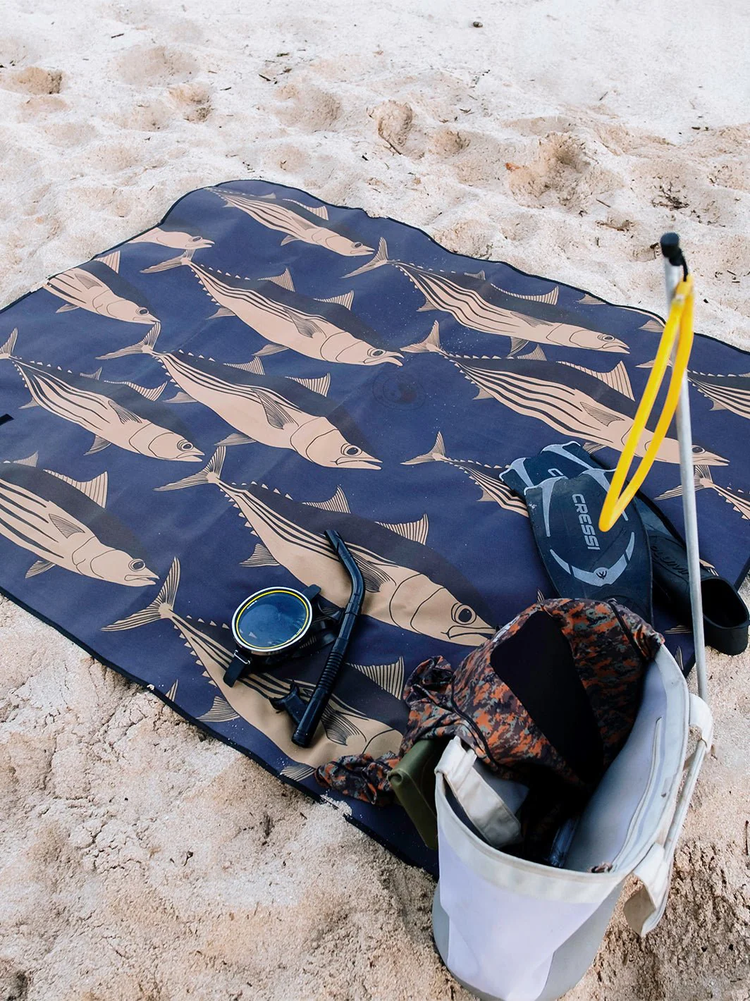 Ahi Lines Thick Beach Mat