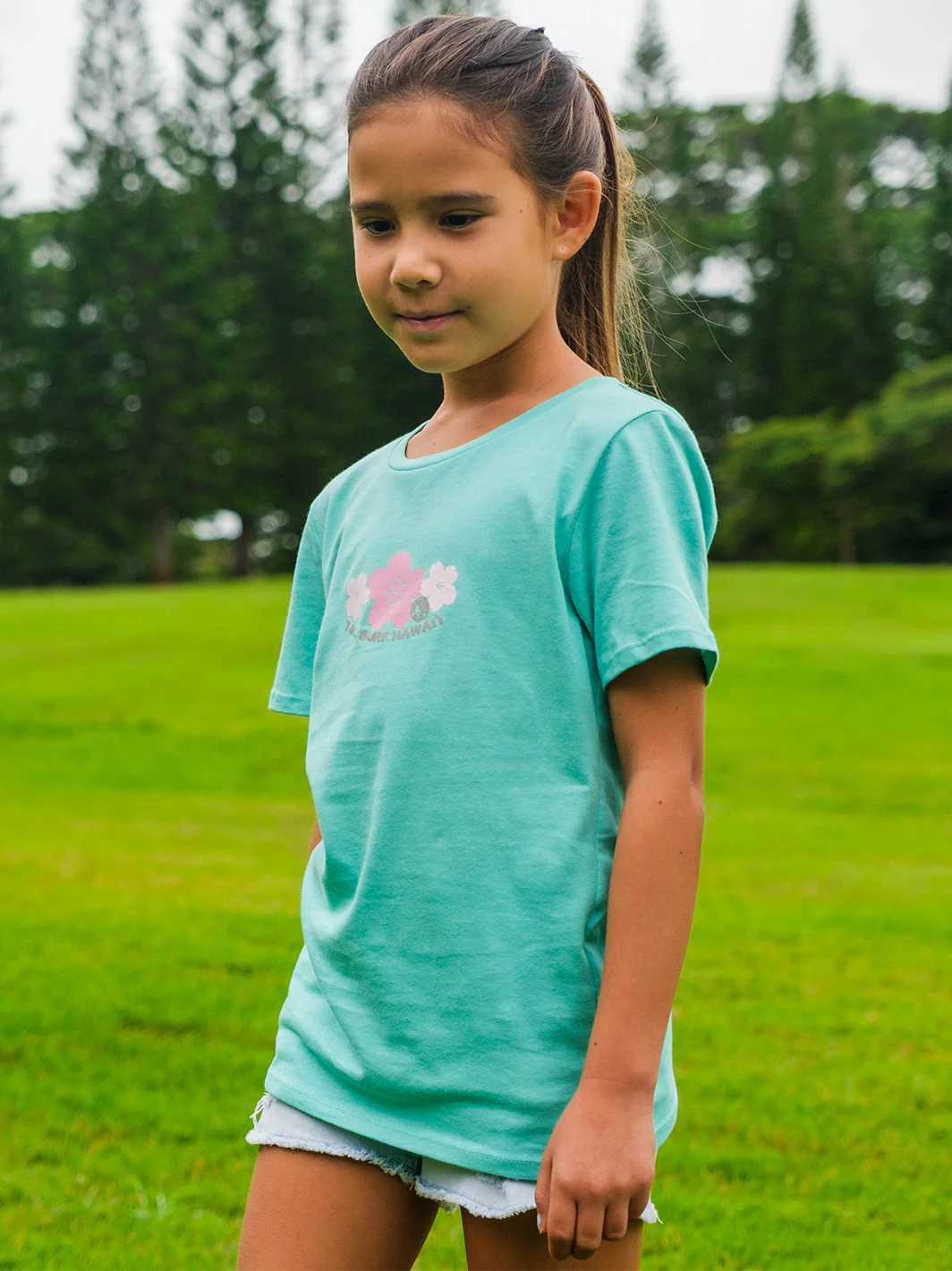Girls Cute Sakura Sweetheart Tee - Image 3