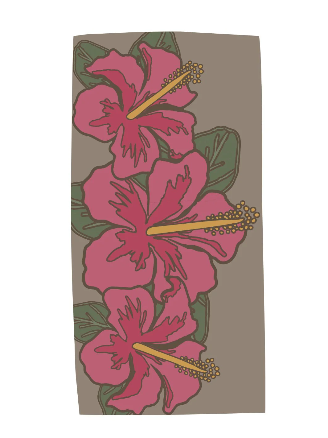 Dark Floral Microfiber Towel - Image 2