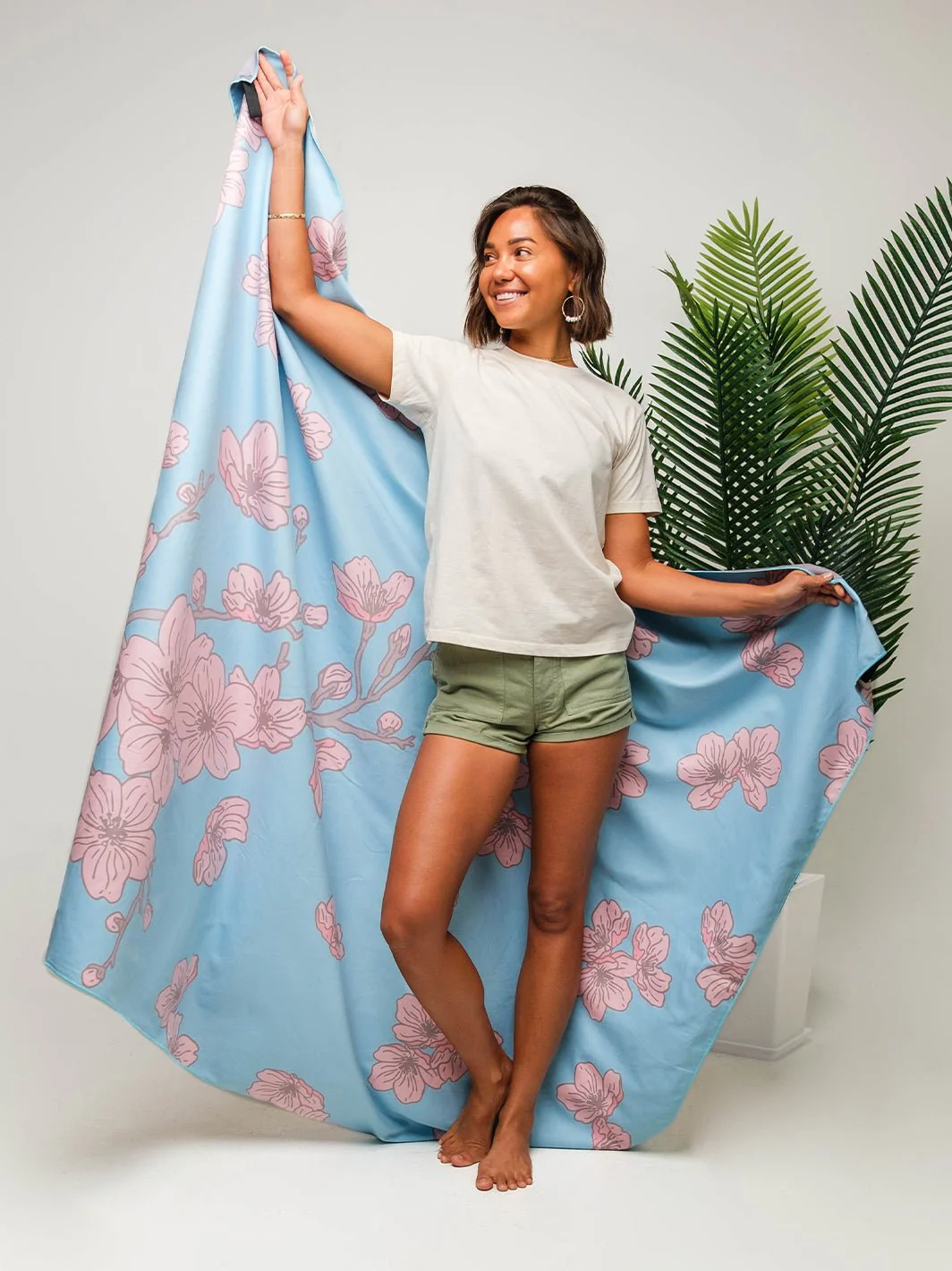 Sakura Branch Microfiber Towel Blanket - Image 2