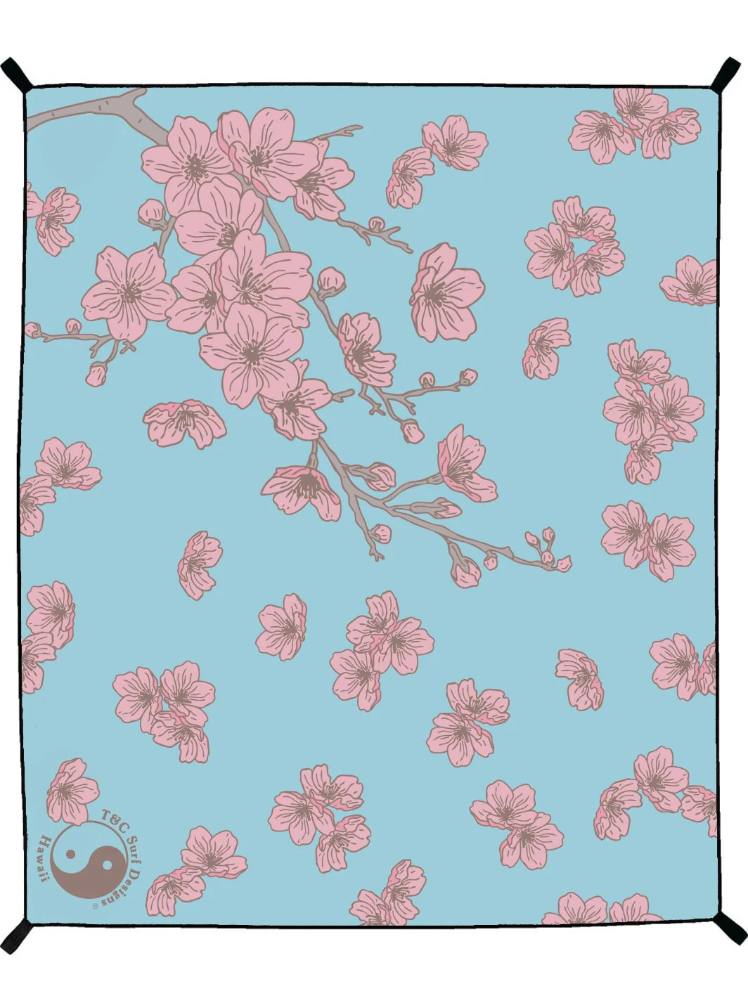 Sakura Branch Microfiber Towel Blanket - Image 5