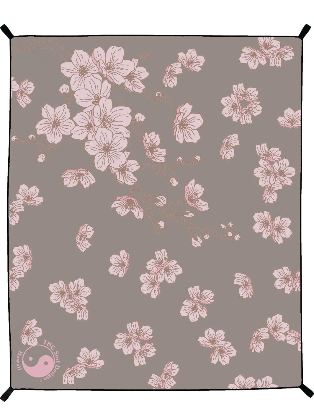 Sakura Branch Microfiber Towel Blanket - Image 6